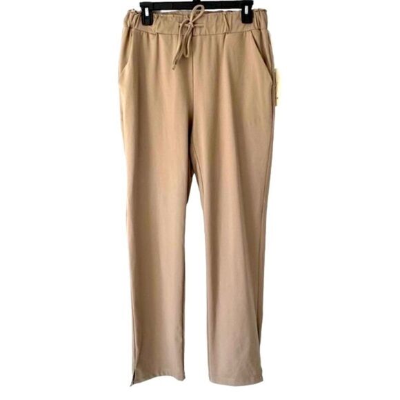 Joie Tan Pull On Pants High Waisted Trousers Size Medium - Picture 2 of 6